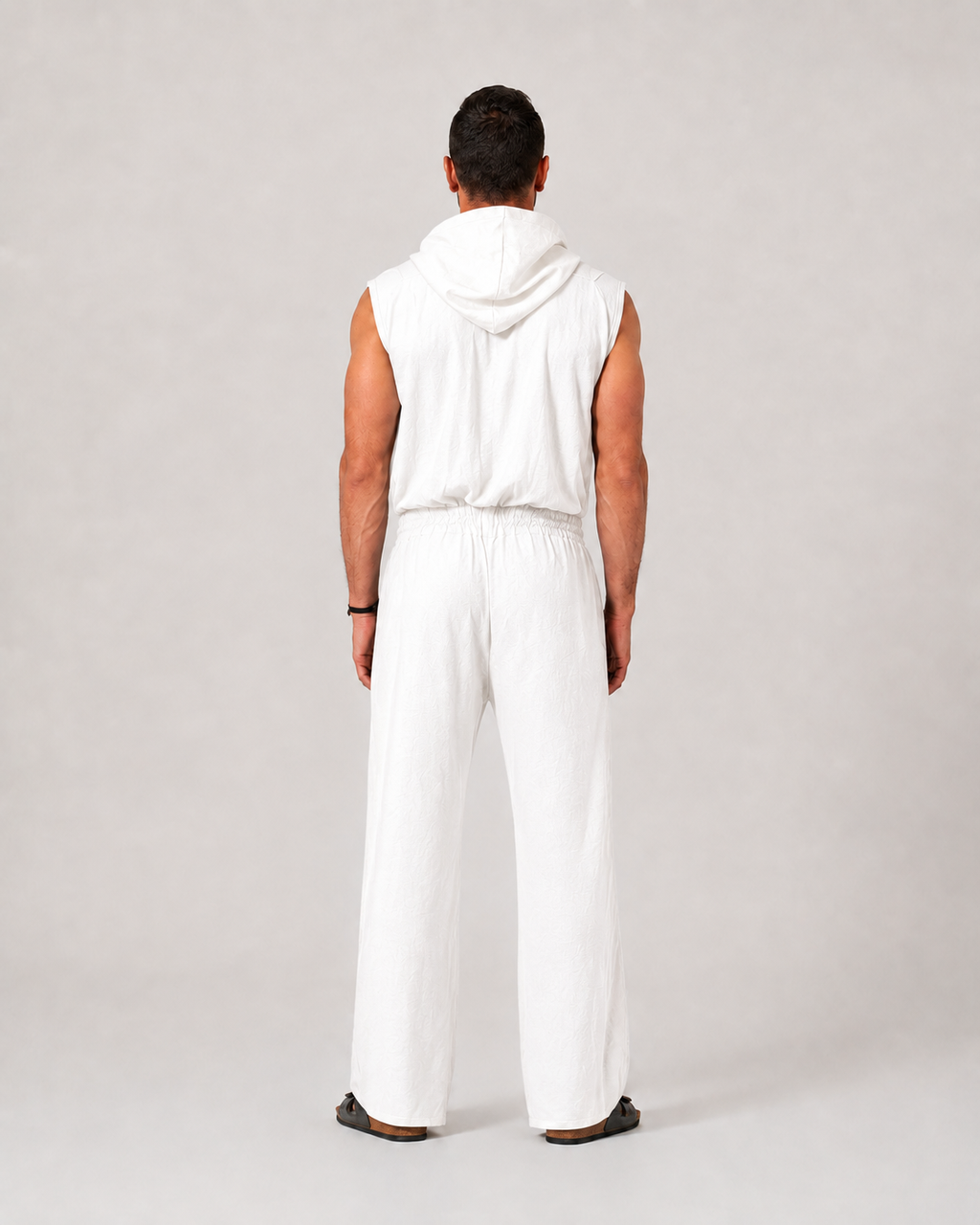 White Linen Crossed Jumpsuit