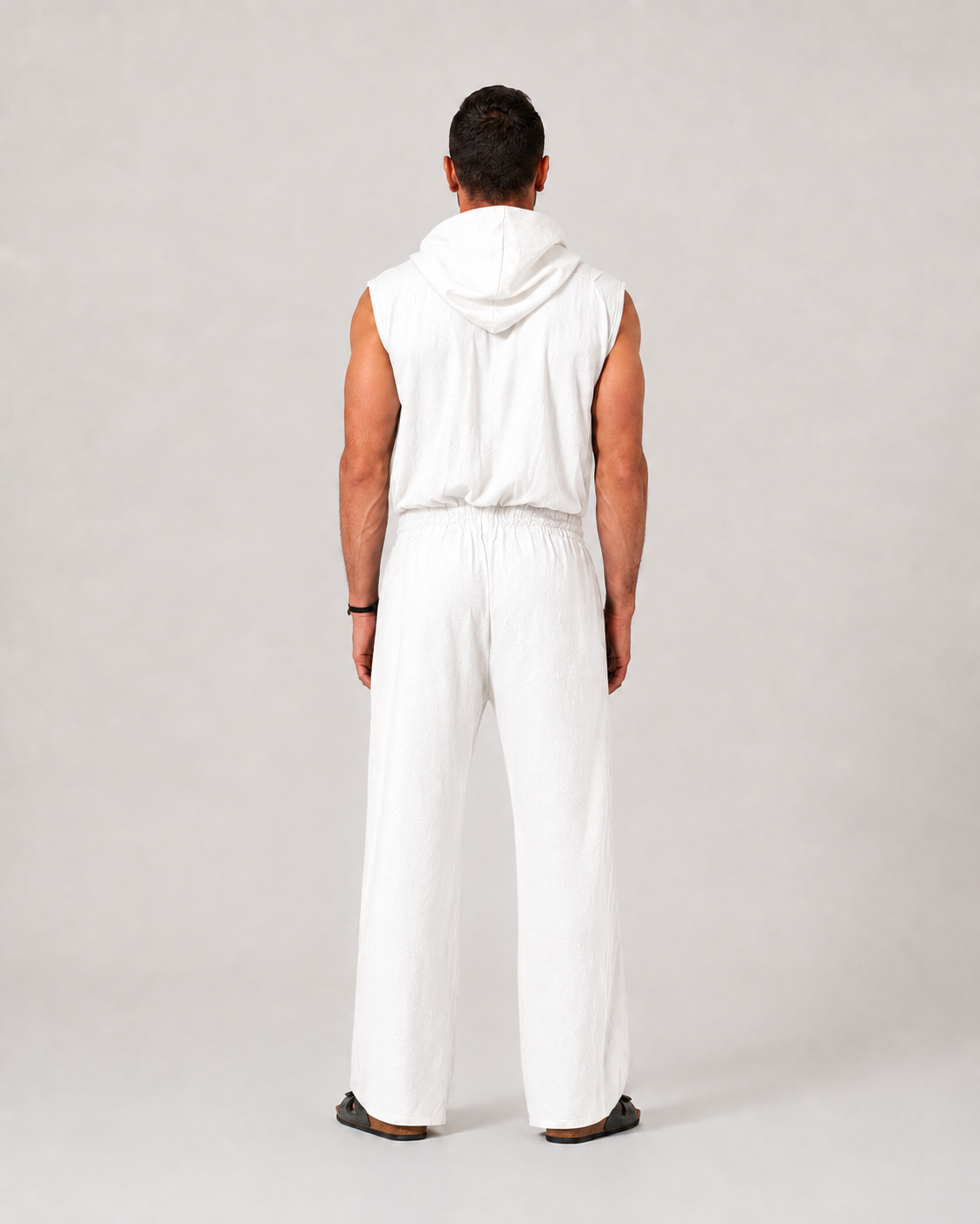 White Linen Crossed Jumpsuit