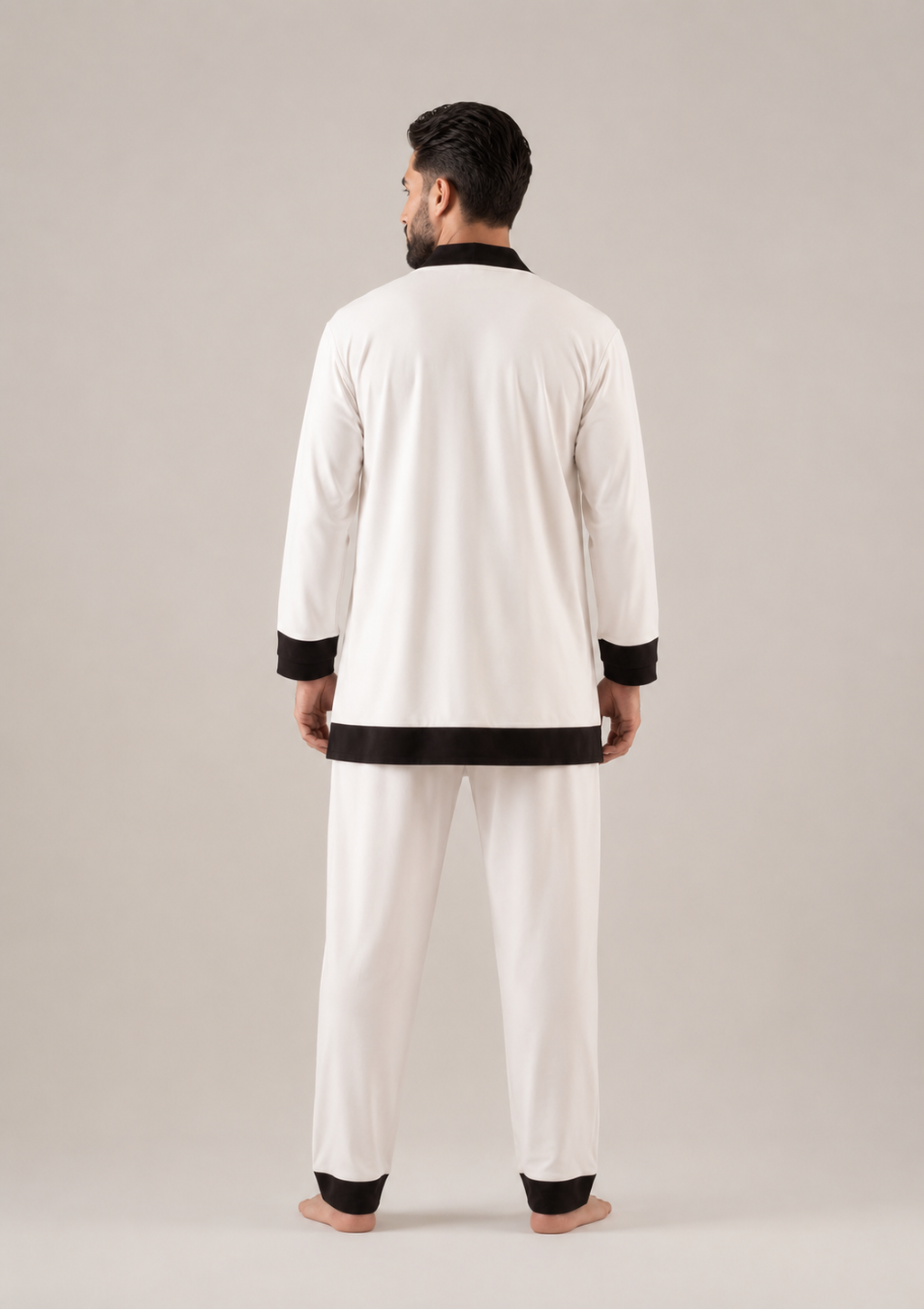 White With Black Pyjama set