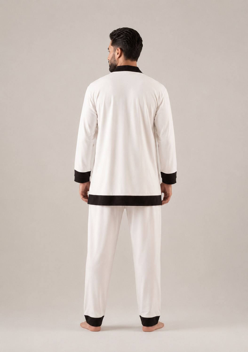White With Black Pyjama set