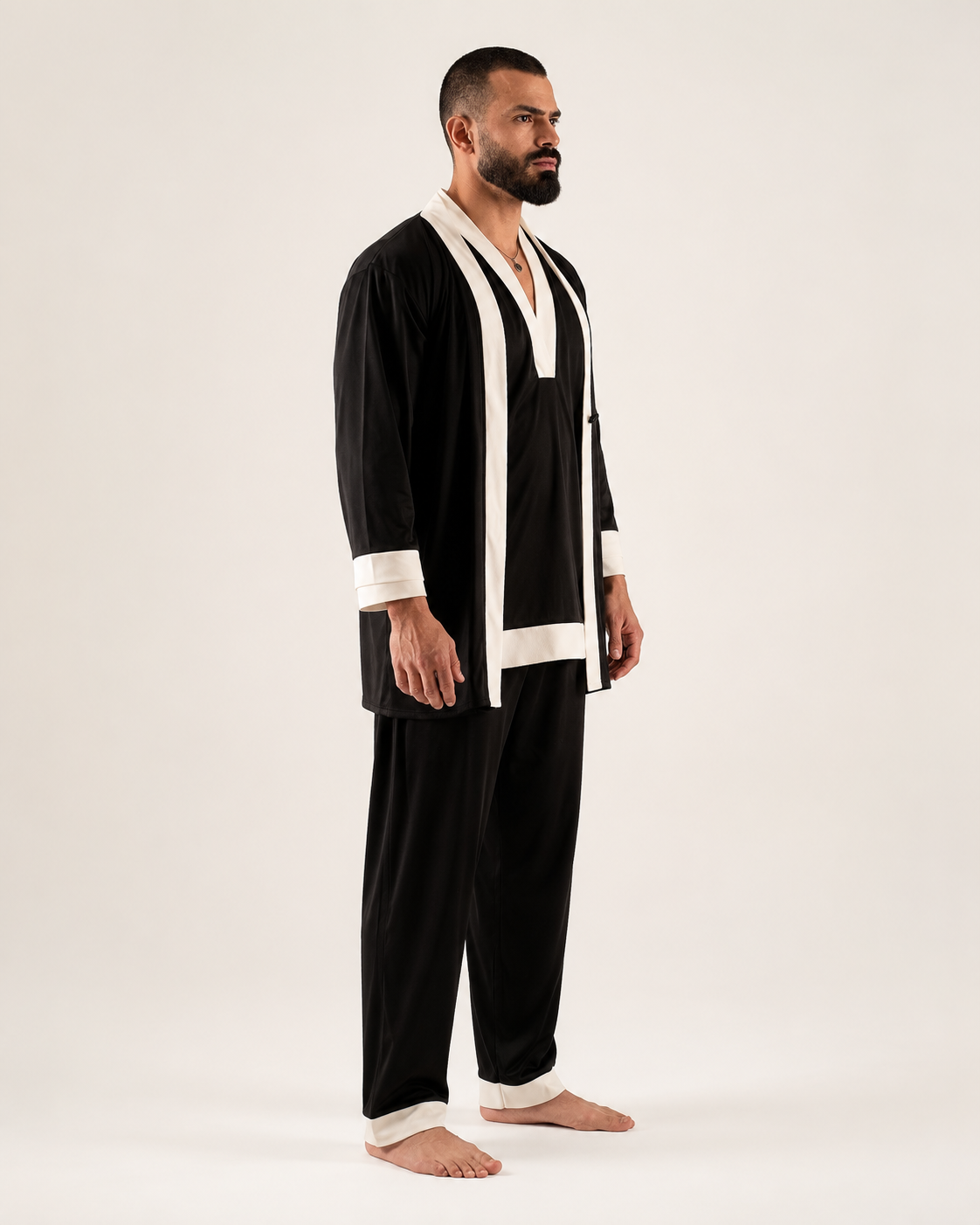 Black With White Pyjama set