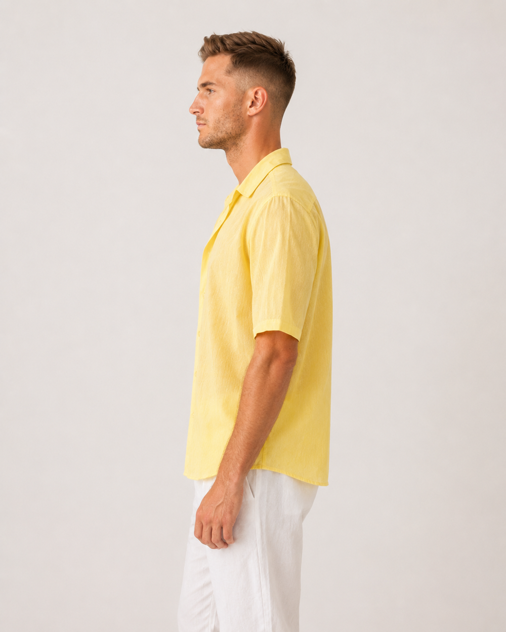 Short Sleeves Yellow Shirt