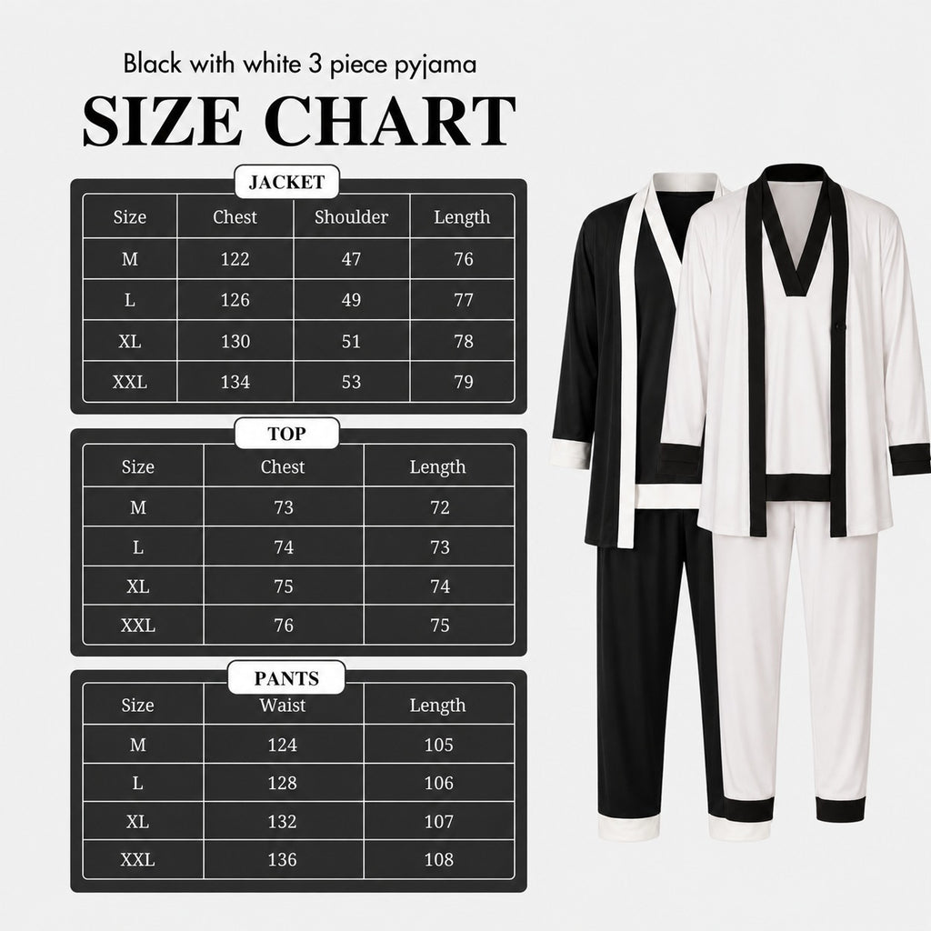 Black With White Pyjama set