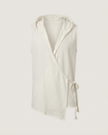 White Linen Kimono Sleeveless Top