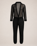 Black Jumpsuit with Breathable Top